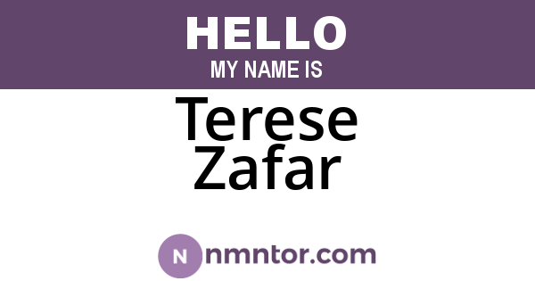 Terese Zafar