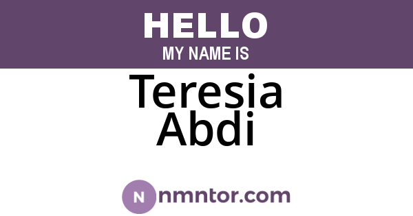 Teresia Abdi