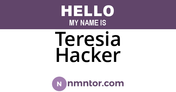Teresia Hacker