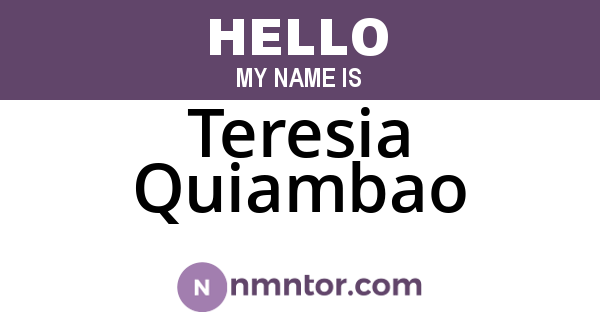 Teresia Quiambao
