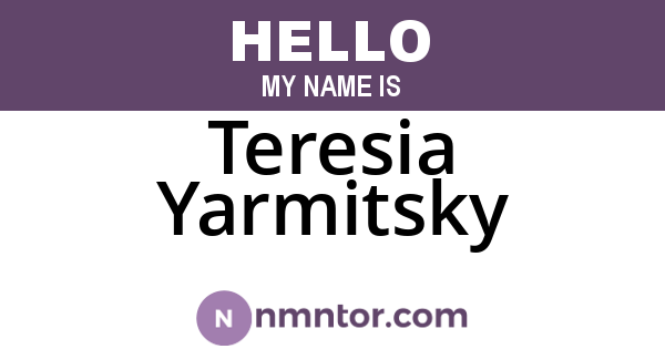 Teresia Yarmitsky