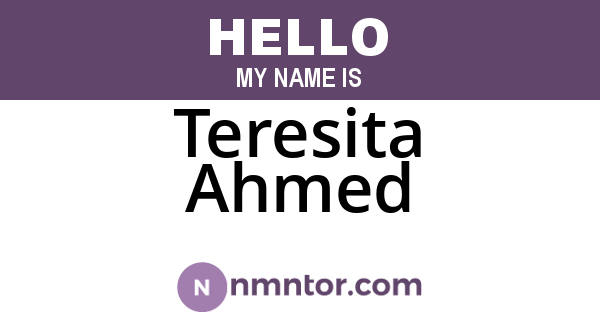 Teresita Ahmed