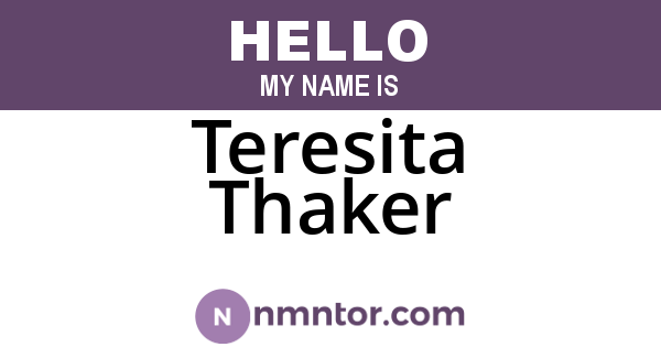 Teresita Thaker