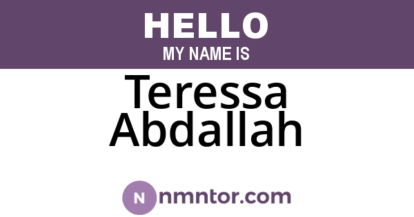 Teressa Abdallah