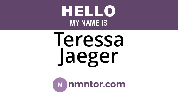 Teressa Jaeger