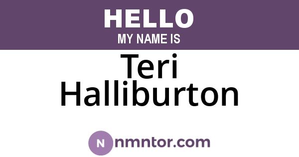 Teri Halliburton
