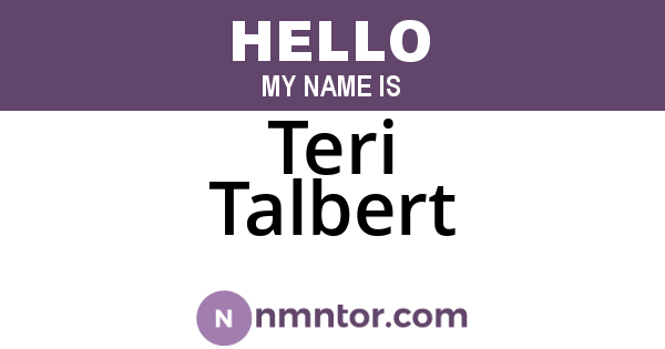 Teri Talbert