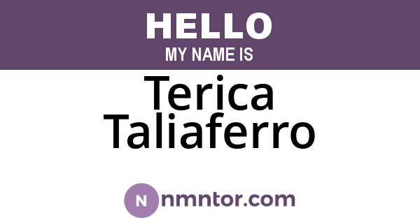 Terica Taliaferro