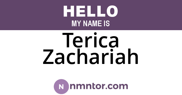 Terica Zachariah