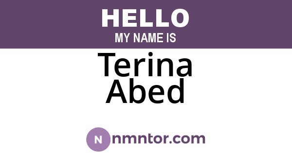 Terina Abed