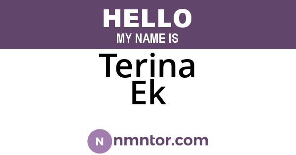 Terina Ek