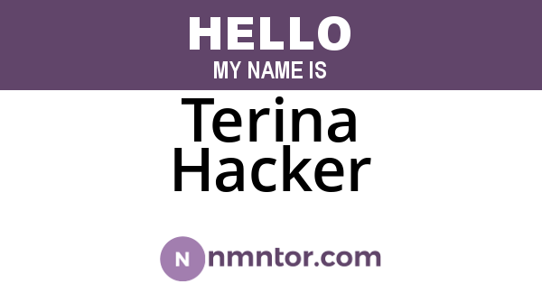 Terina Hacker