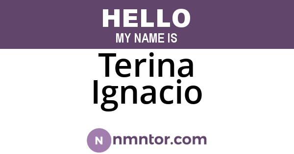 Terina Ignacio