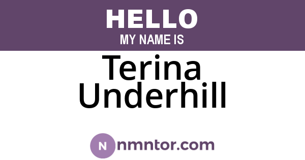 Terina Underhill