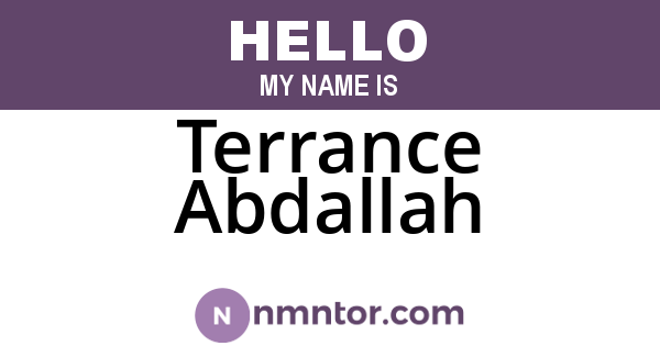 Terrance Abdallah