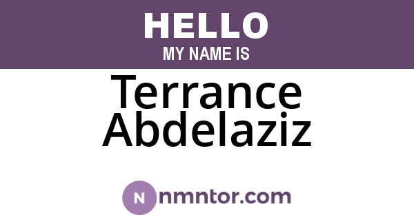 Terrance Abdelaziz