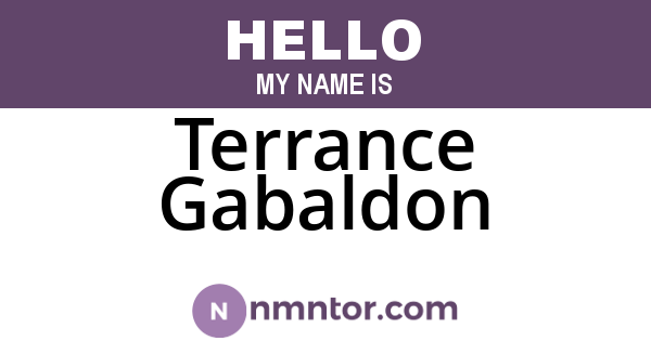 Terrance Gabaldon