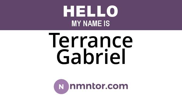 Terrance Gabriel