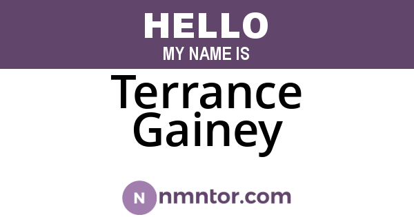 Terrance Gainey