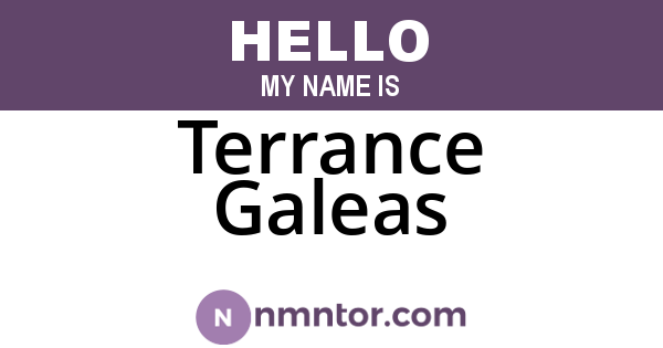 Terrance Galeas