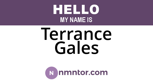 Terrance Gales