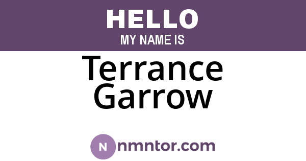 Terrance Garrow