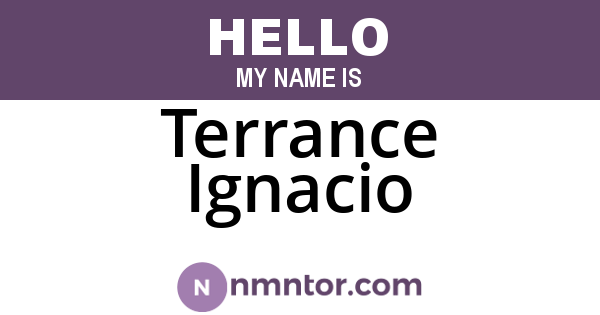 Terrance Ignacio
