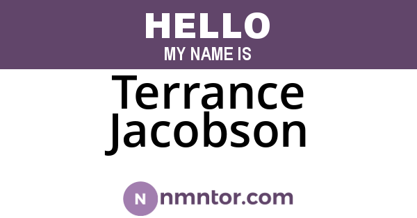 Terrance Jacobson