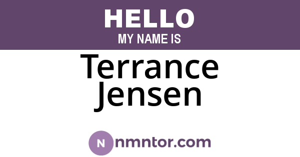 Terrance Jensen