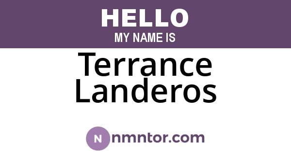 Terrance Landeros