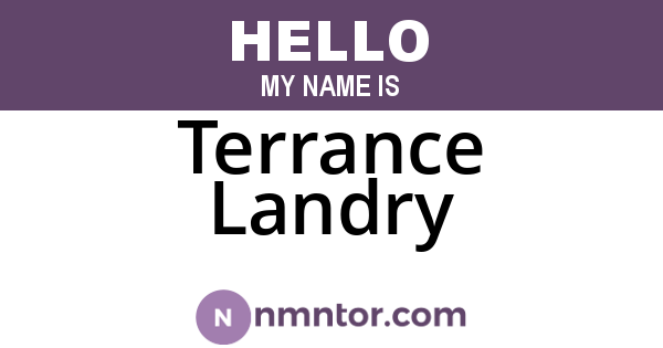 Terrance Landry