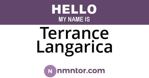 Terrance Langarica