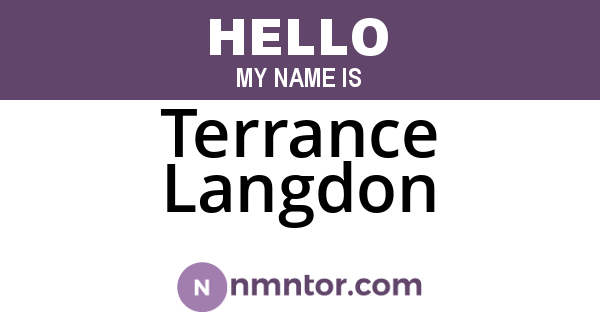 Terrance Langdon