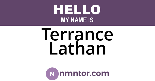 Terrance Lathan