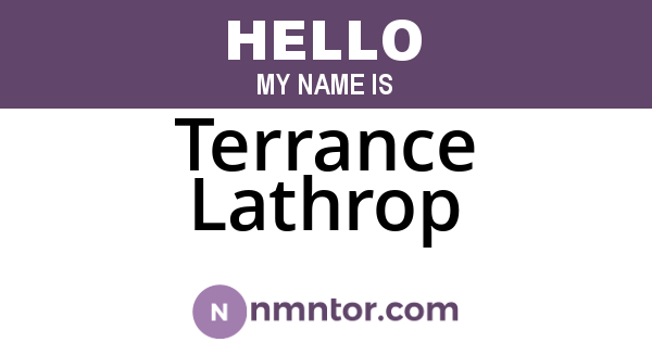 Terrance Lathrop