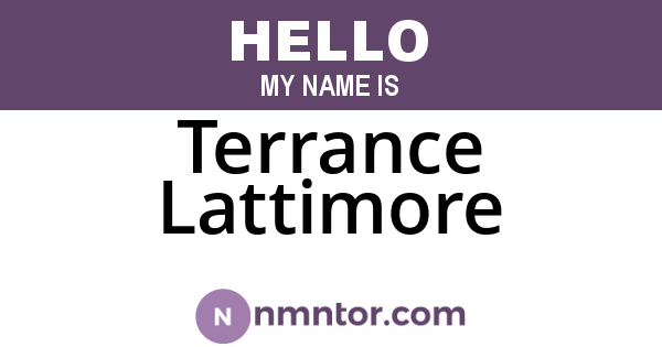 Terrance Lattimore