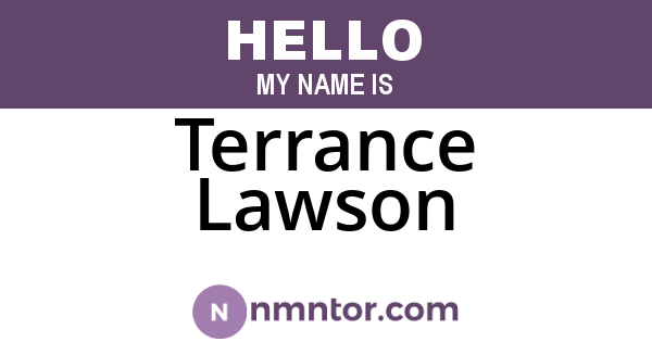 Terrance Lawson