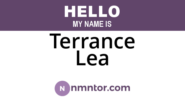 Terrance Lea