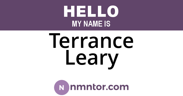 Terrance Leary