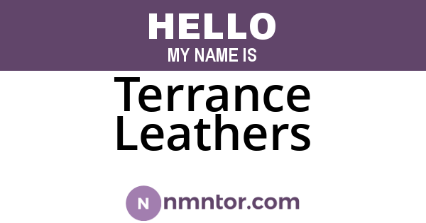 Terrance Leathers