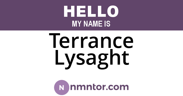 Terrance Lysaght