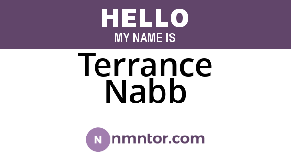 Terrance Nabb