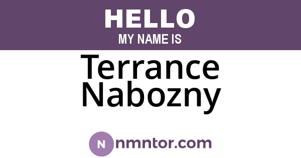 Terrance Nabozny