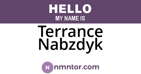 Terrance Nabzdyk