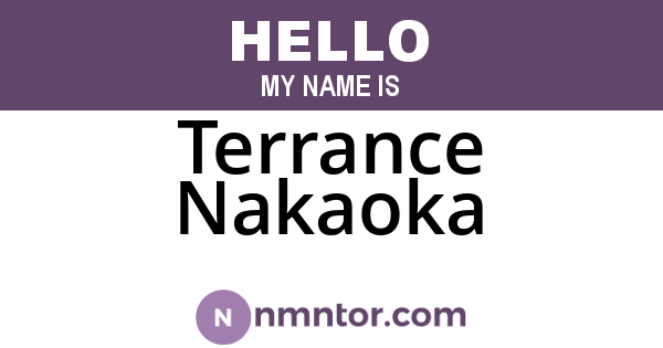 Terrance Nakaoka