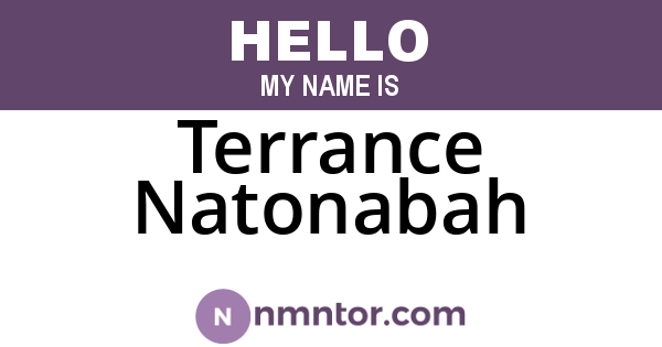 Terrance Natonabah