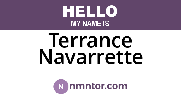 Terrance Navarrette