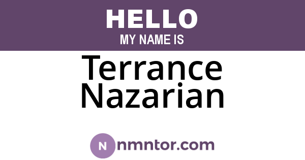 Terrance Nazarian