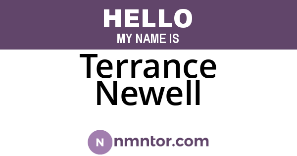Terrance Newell