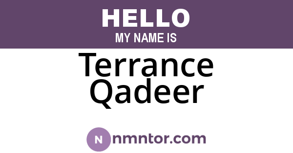Terrance Qadeer